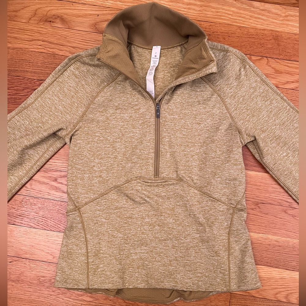 LuluLemon Racer Length Long Sleeve Pull Over Quarter Zip Althletic Top Size 2